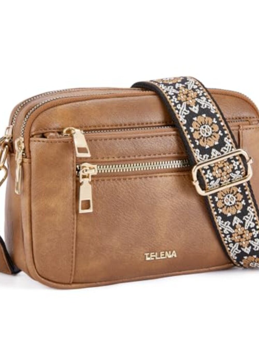 Vegan Leather Crossbody Bag Small Quilted Shoulder Purse Adjustable Strap